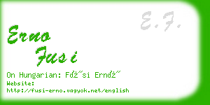 erno fusi business card